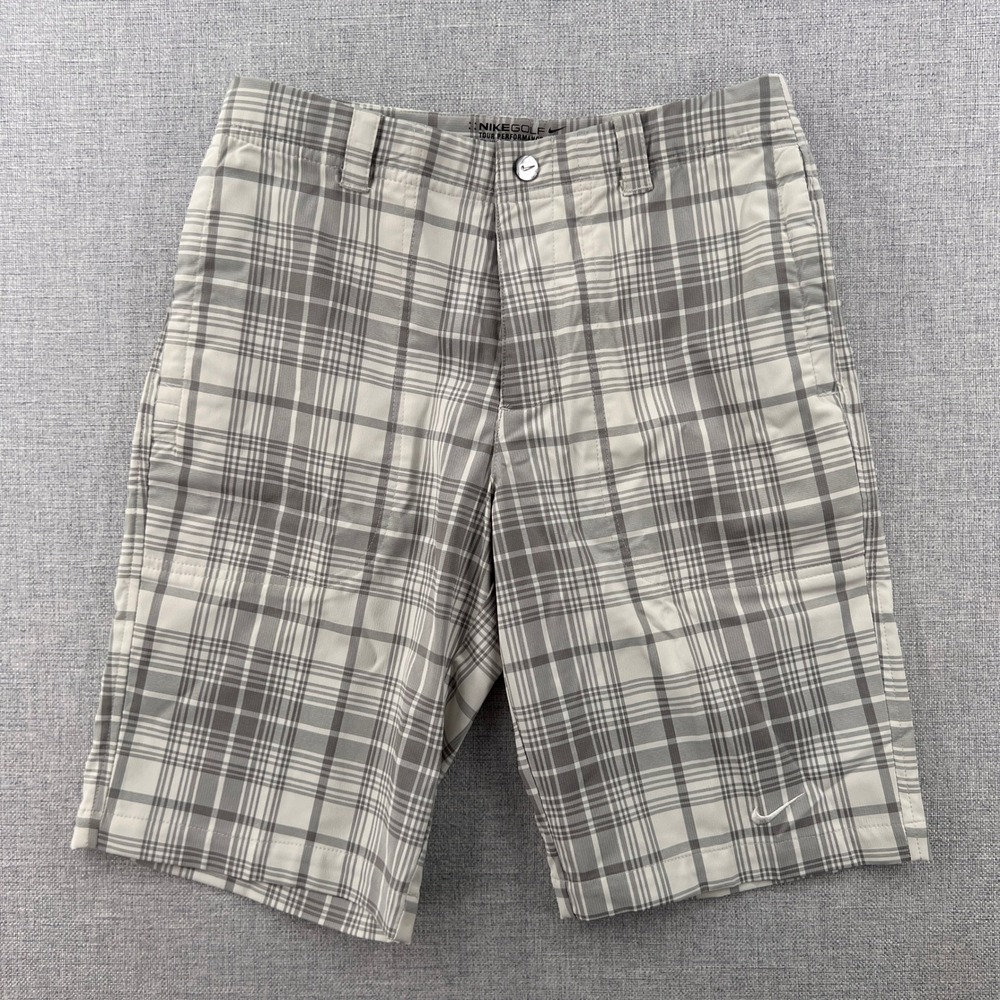 Nike Golf Tour Performance Dri-FIT Shorts Boys Medium Light Bone Gray Athletic